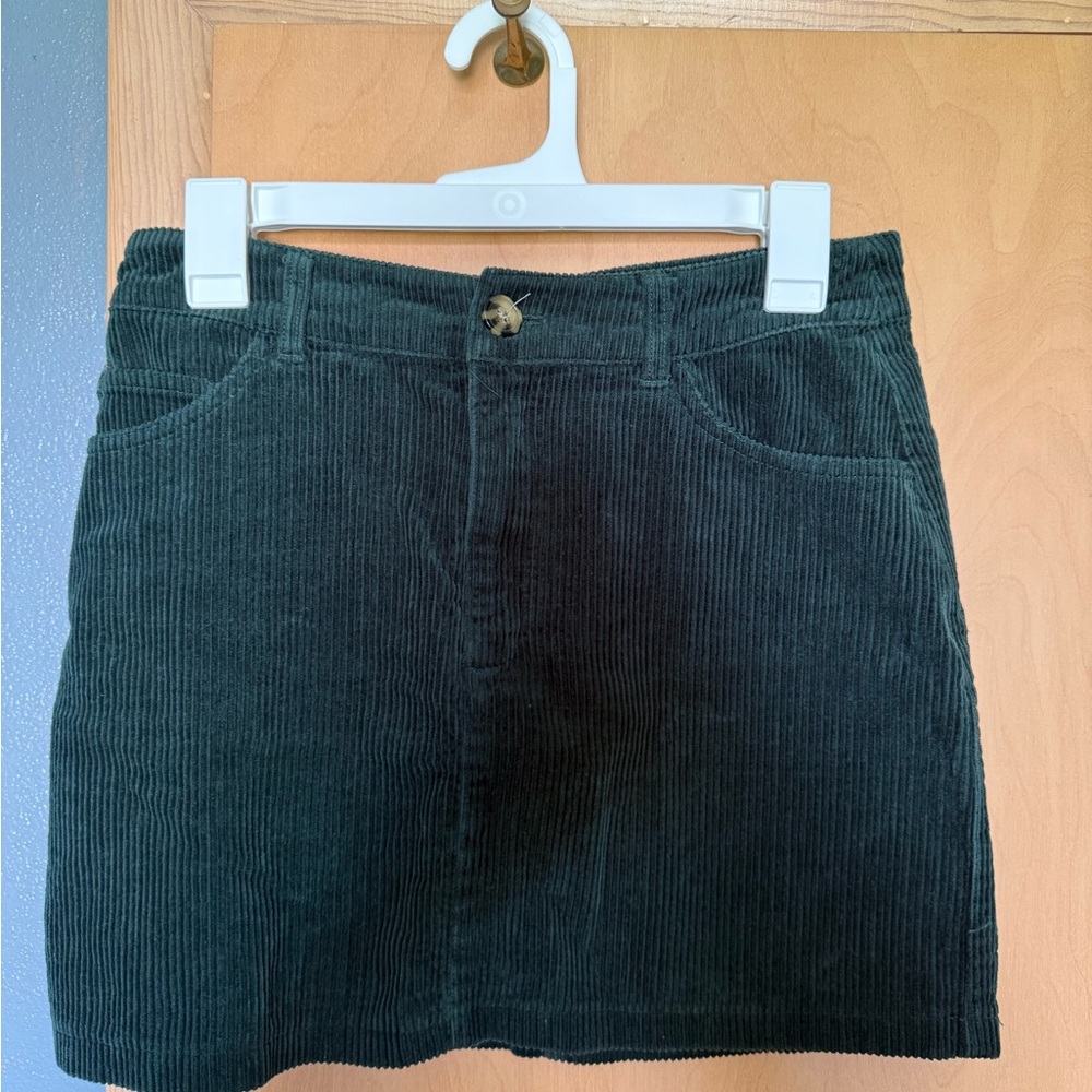 Forever 21 Green Corduroy Mini Skirt Casual